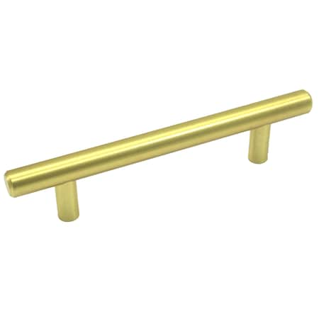 Steel T-Bar Pull, 96mm C/c, Satin Brass